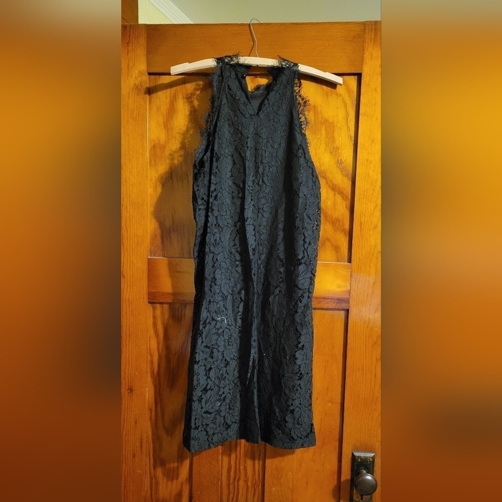 NWOT SZ LG, Black lace dress by Solution - Picture 4 of 6